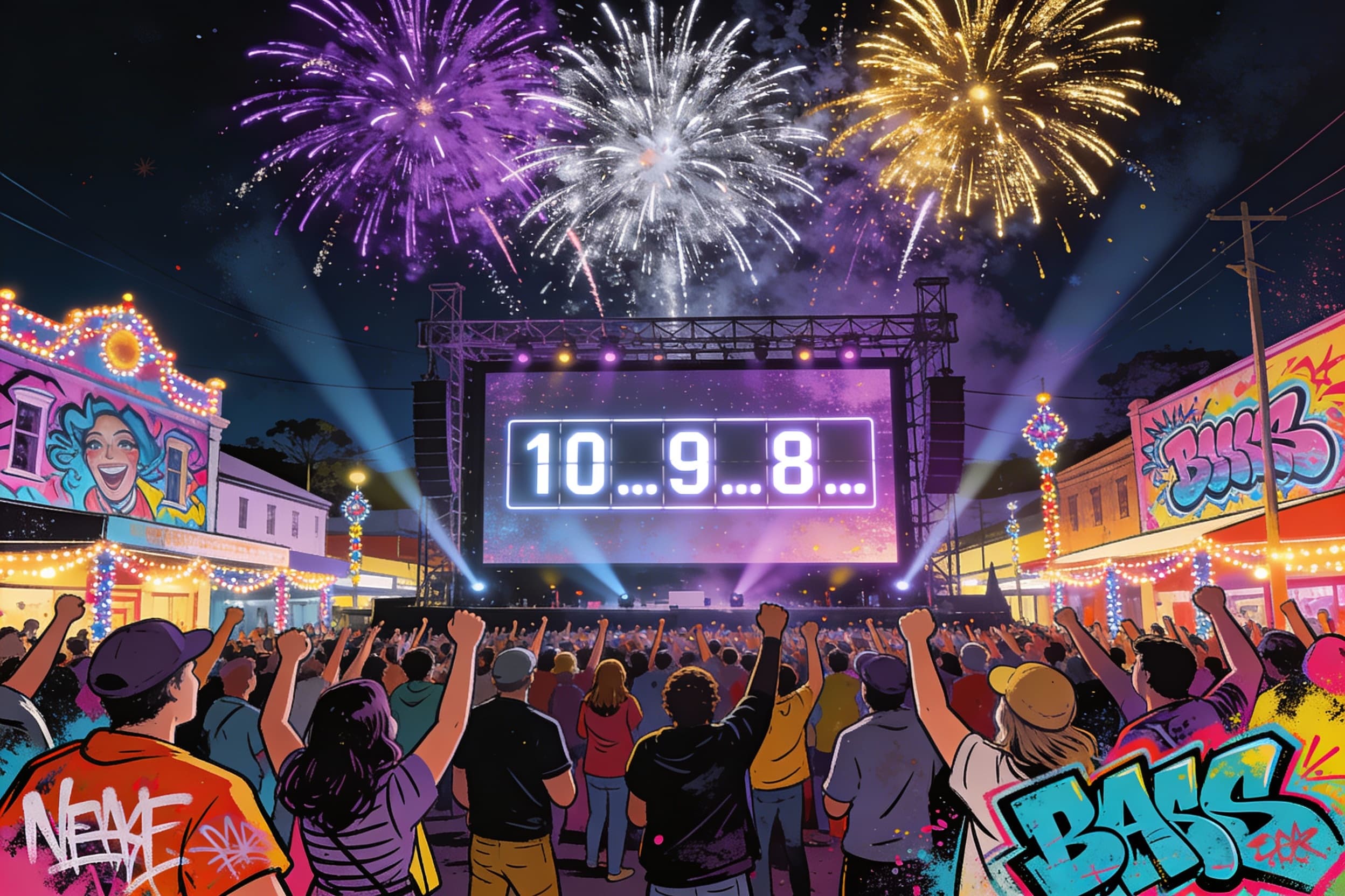 New Year's Eve celebration background